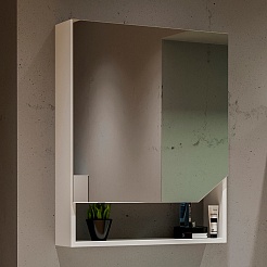 Grossman Мебель для ванной Инлайн 60 подвесная белая/дуб сонома – фотография-9